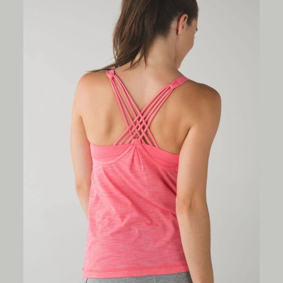 Lululemon Sunset Salutation Tank in Heathered Pink Lemonade / Pink Lemonade | 6 - Picture 2 of 8